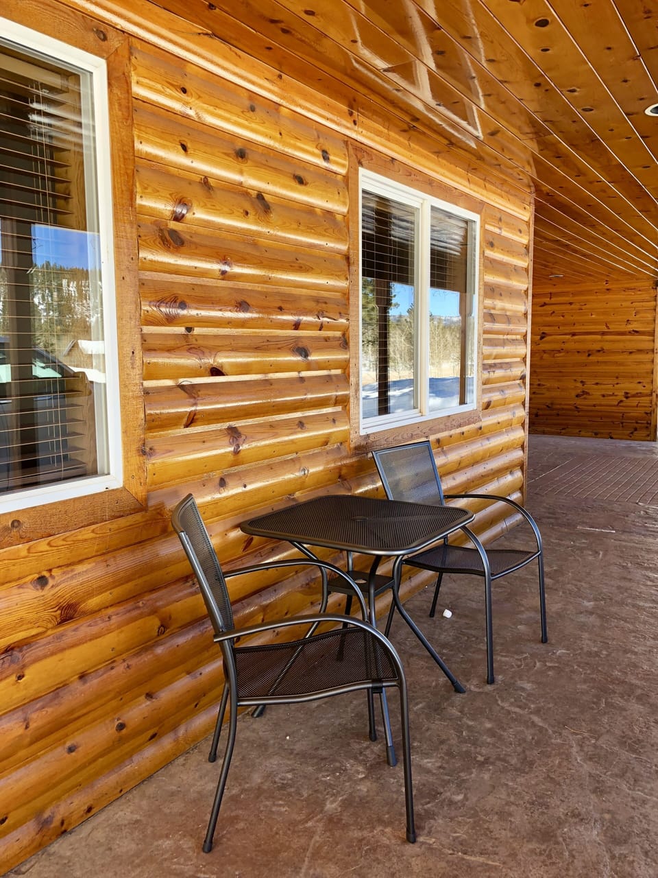 Covered patio area.. to enjoy a cup of coffee or possibly a glass of wine.