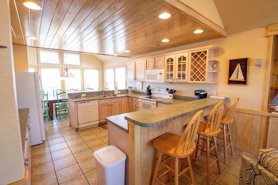 spacious open kitchen on top floor