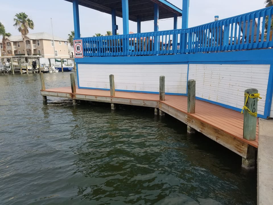Area around deck is great for fishing