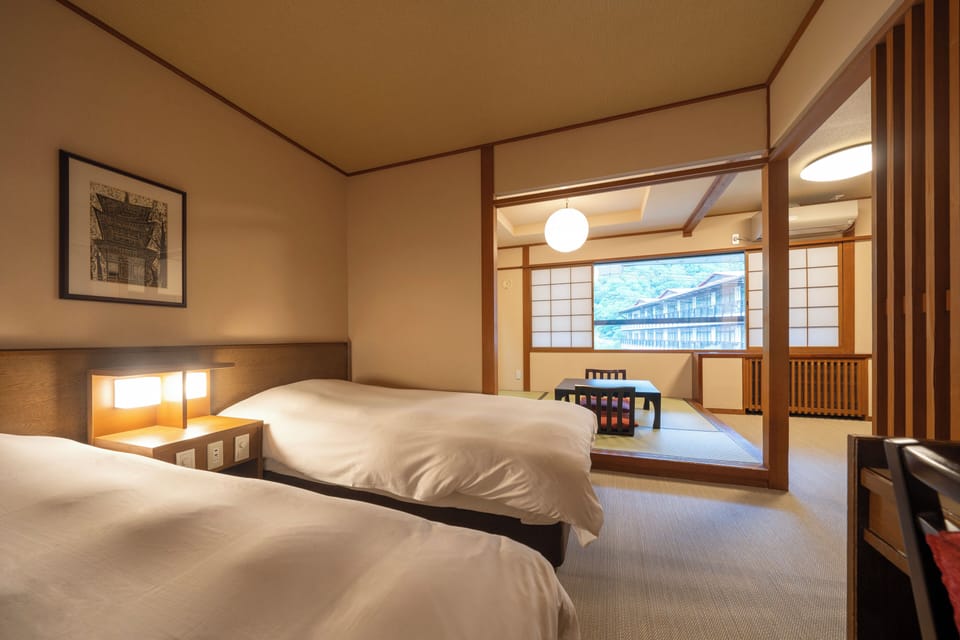 Japanese-Western Style Room for 4 people, Non Smoking | Individually furnished, desk, free WiFi, bed sheets