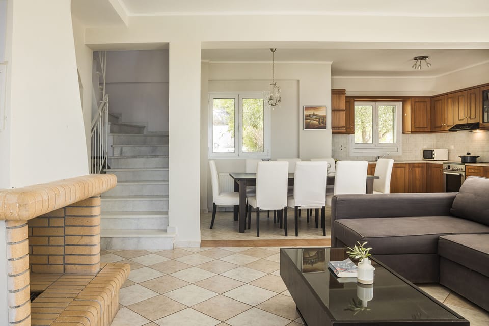 Living Room, Fireplace, Dining Area