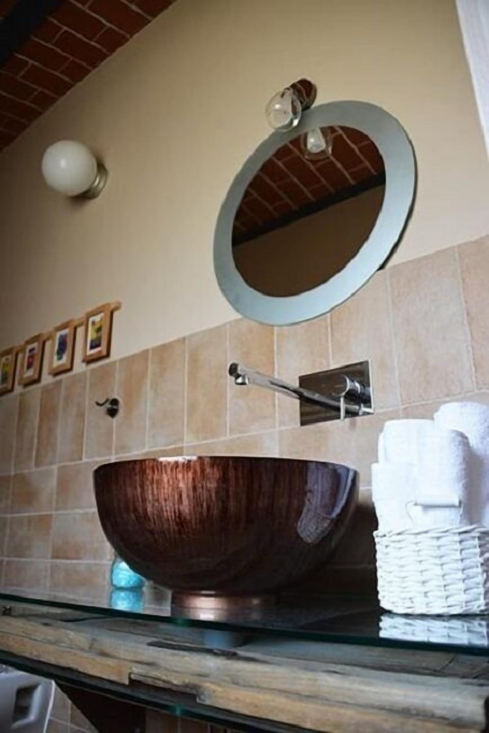 Double Room, Patio, Pool View (Gatto) | Bathroom sink