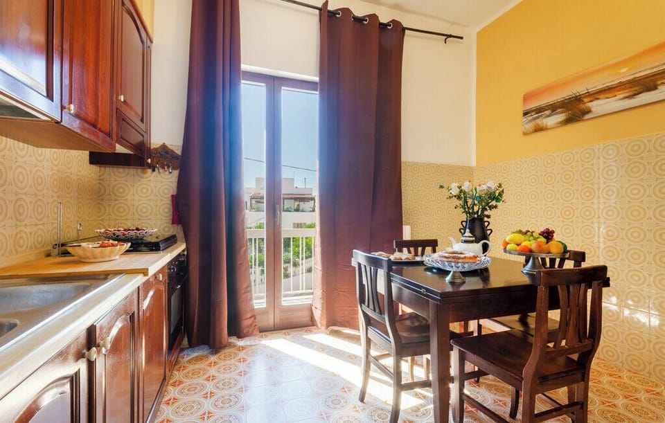 Exclusive Apartment, 1 Bedroom, Kitchen, Sea View | Private kitchen | Fridge, microwave, oven, stovetop