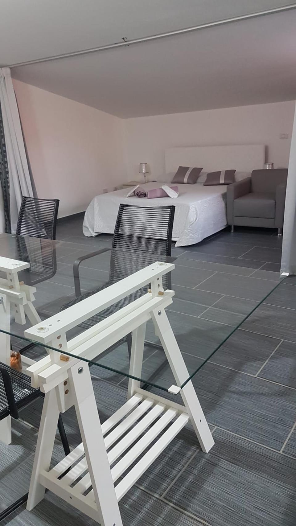 1 bedroom, down comforters, memory foam beds, individually decorated