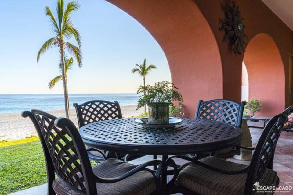 Outdoor dining view