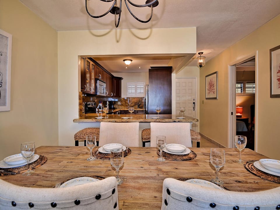 Open floor plan is great for family interaction.