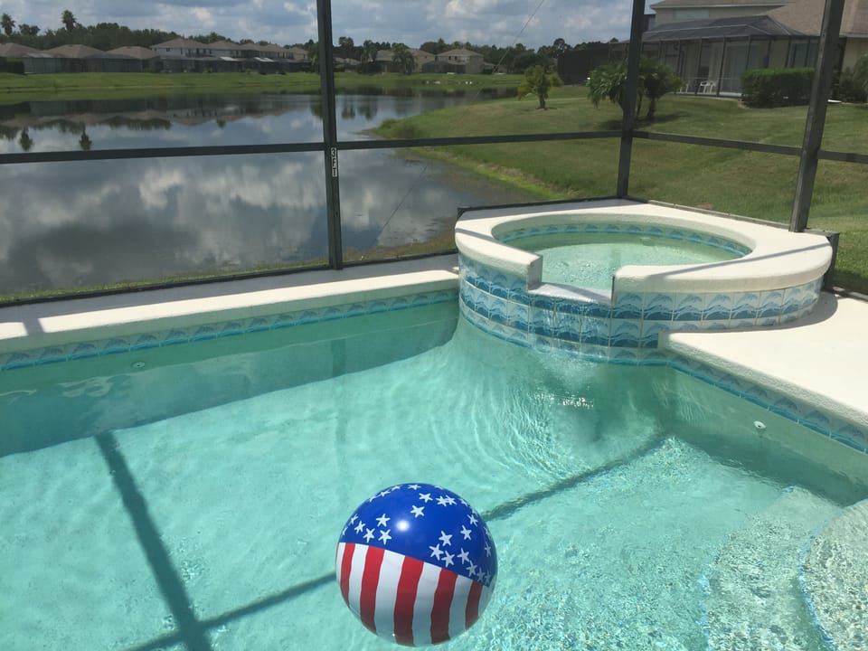 Kiddy pool is shallow, and  