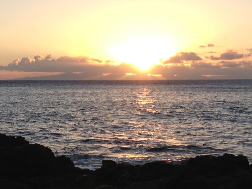 sunset over Oahu.  A world away.