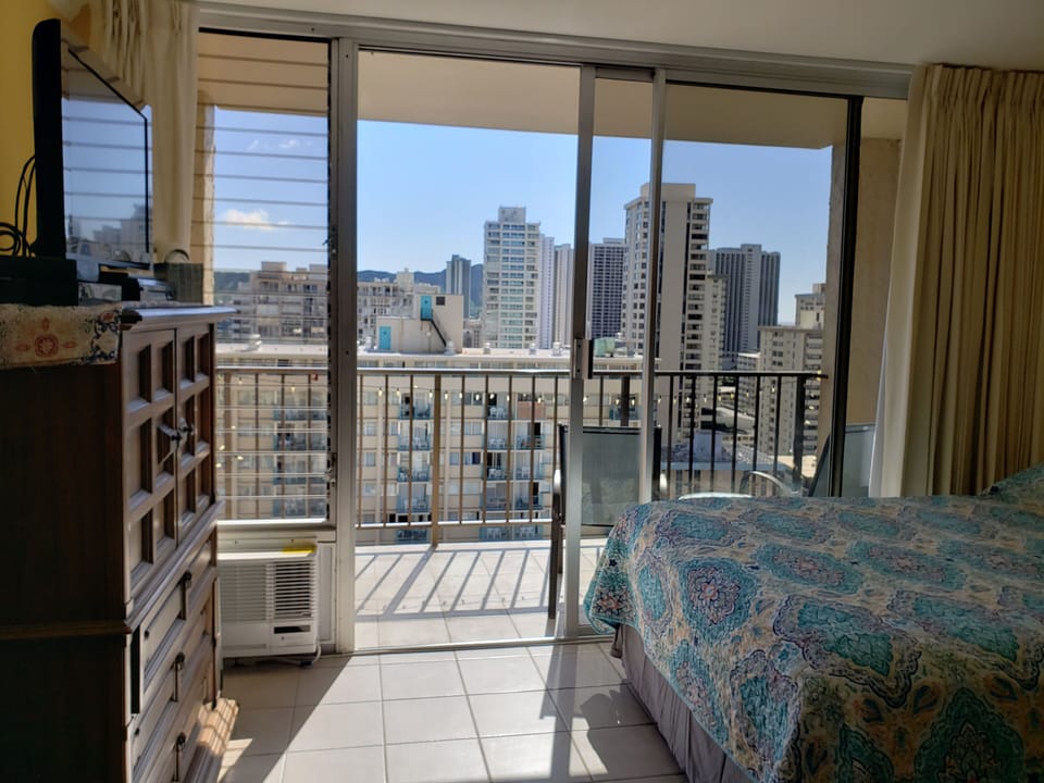 Spacious Living area with Queen Size bed

