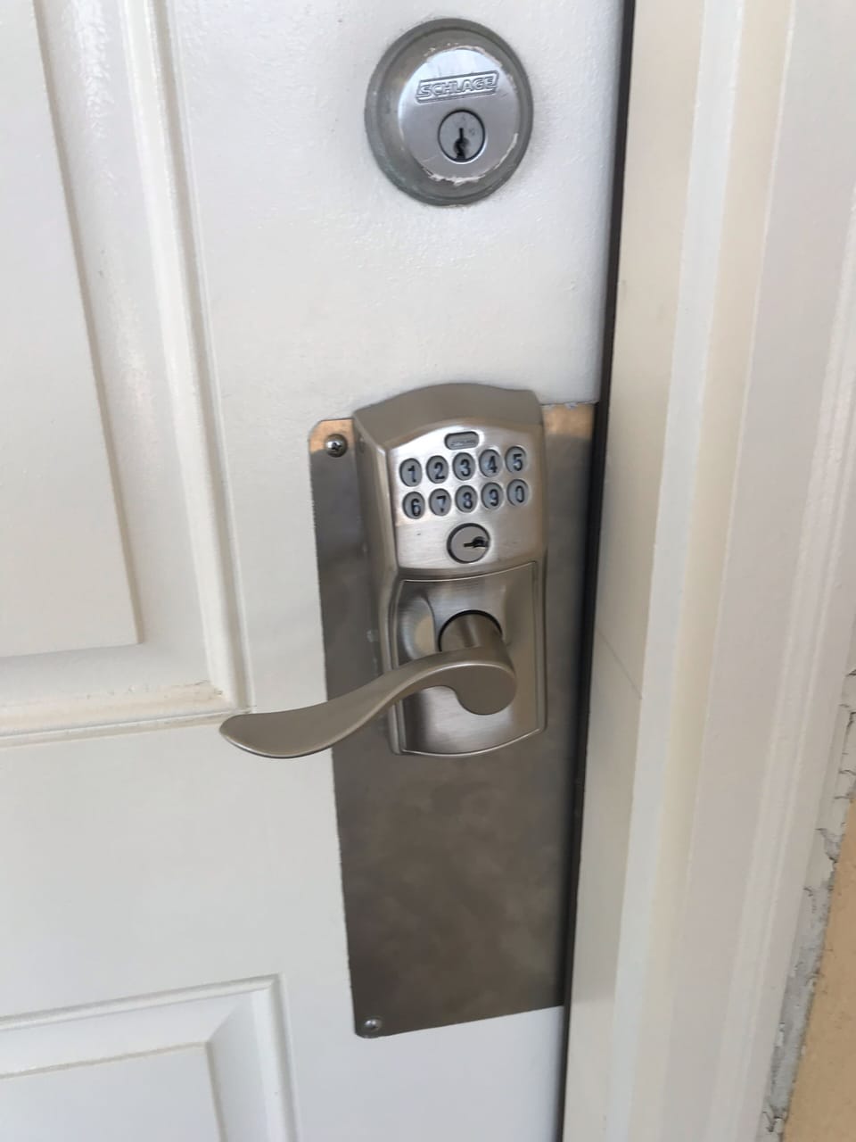Coded lock for easy keyless entry and dead bolt