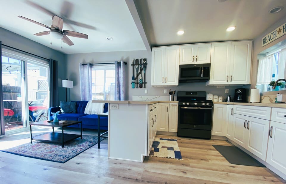 Open concept kitchen and living room