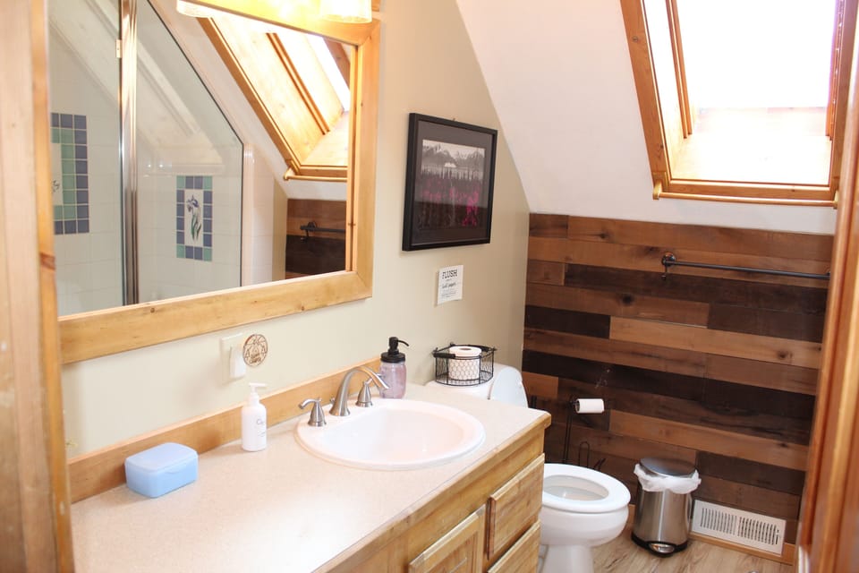 Upstairs bathroom shampoo / conditioner/ body wash