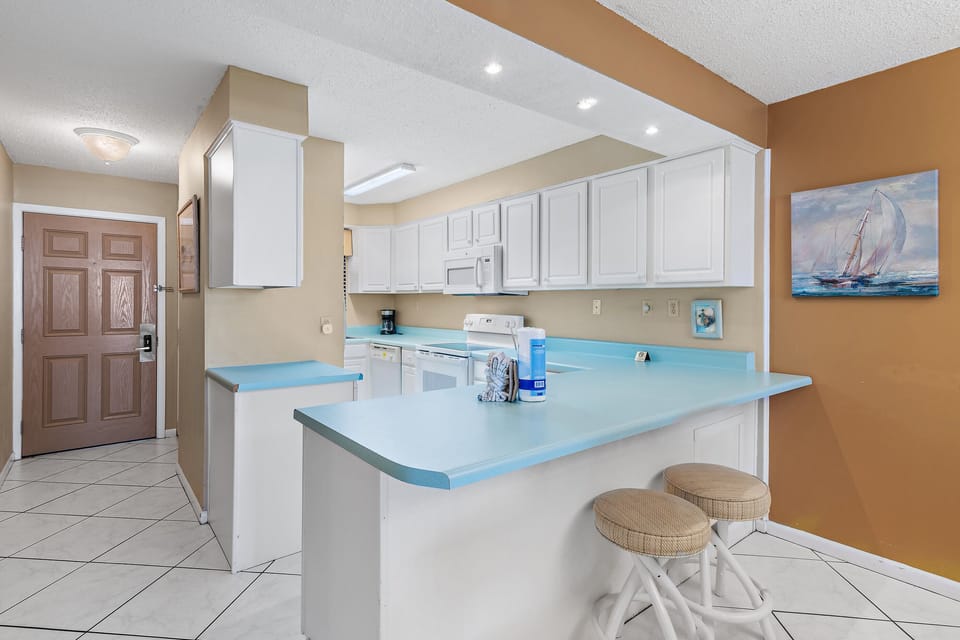 Kitchen and Bar Area