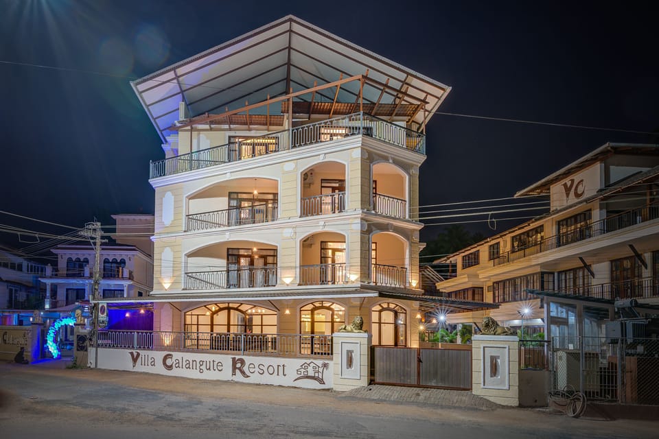 12 BHK villa night view
