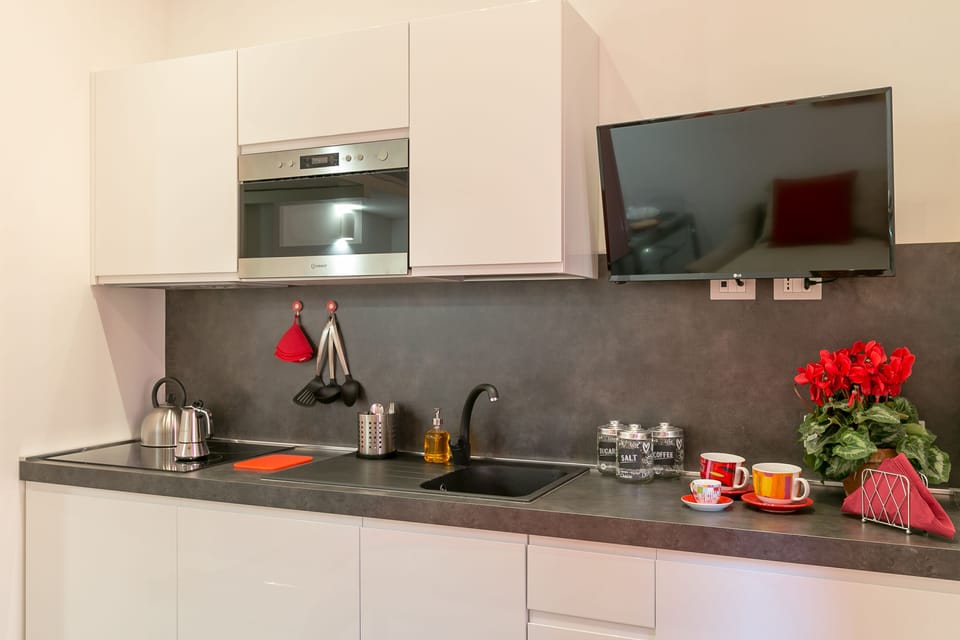 Studio | Private kitchenette | Fridge, microwave, oven, stovetop