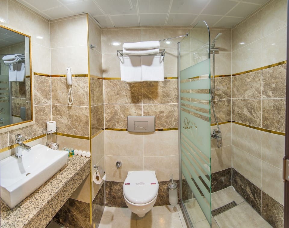 Deluxe Double or Twin Room | Bathroom | Free toiletries, hair dryer, slippers, towels