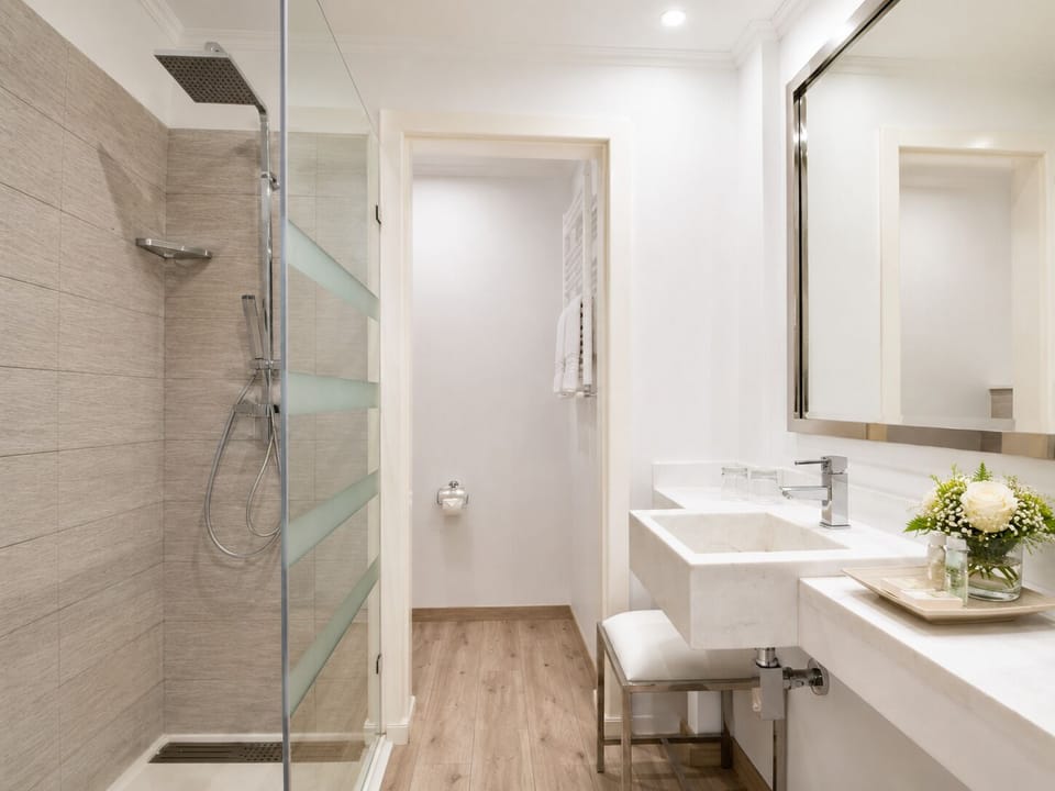 Free toiletries, hair dryer, towels