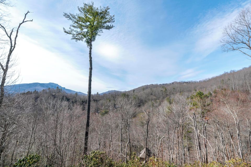 Deck Area--- Winter Grandfather Mountain View