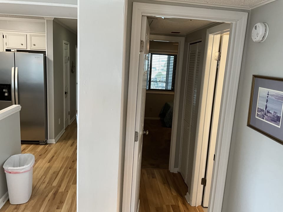 Walking  into twin room. There’s a door to include hall bath with twin bedroom