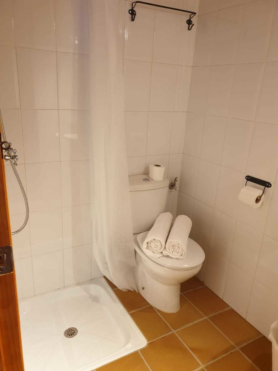 Double Room | Bathroom | Shower, free toiletries, towels
