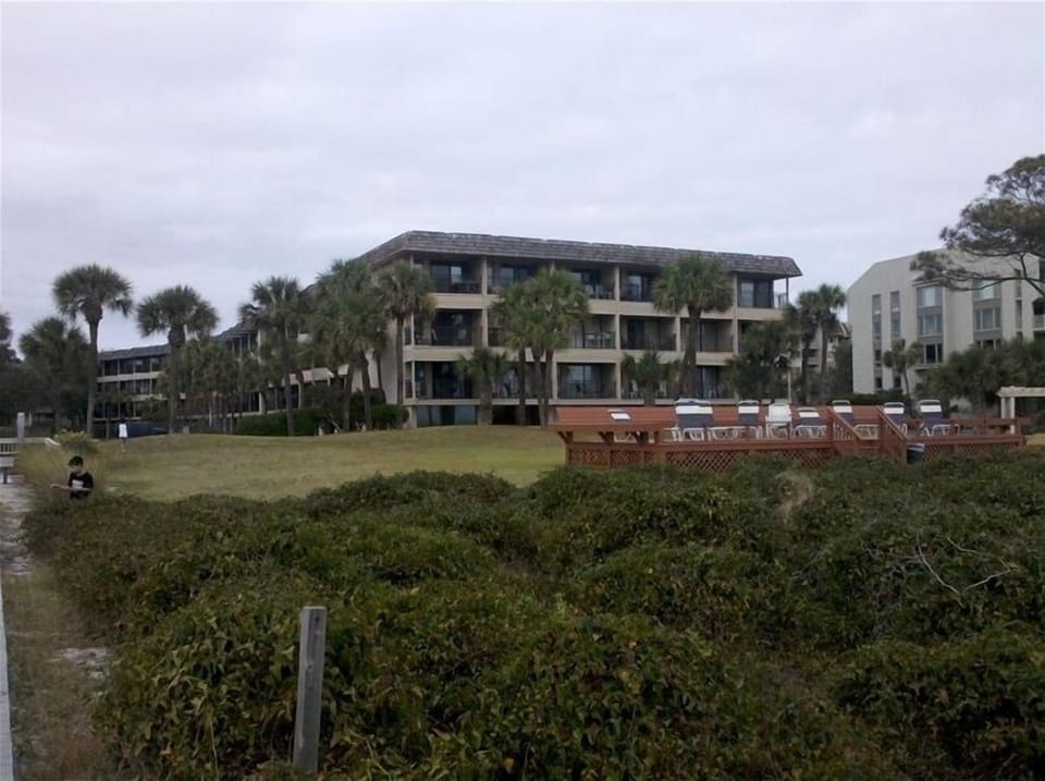 View of condo from beach