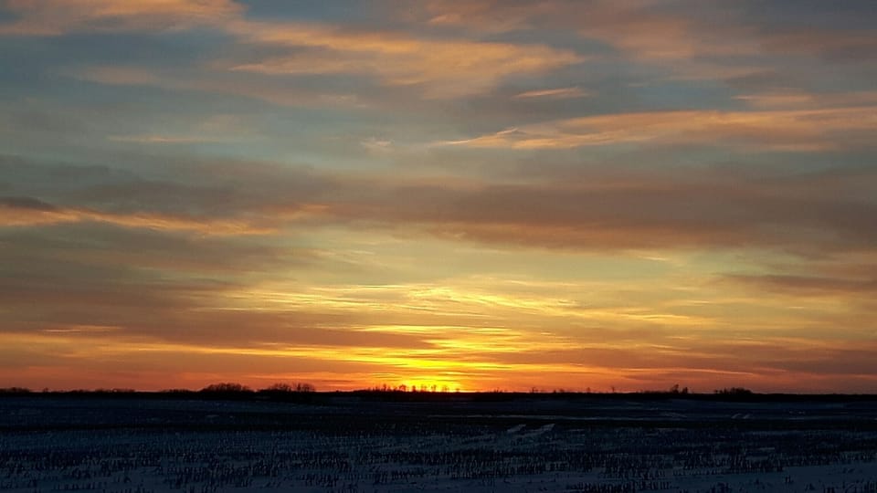 Sunset from end of west lane
