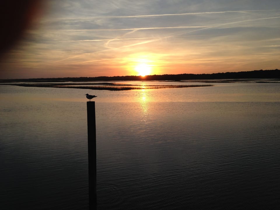 Gorgeous sunsets as seen from the dock.