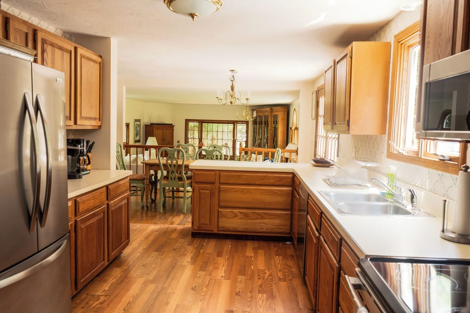 Kitchen with upgraded stainless steel appliances