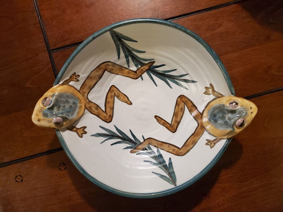 Handmade Frog Bowl By Allen Williams Pottery