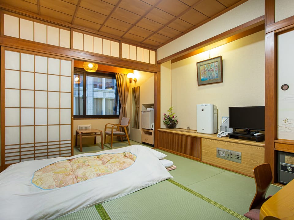 Japanese Room 6 tatami City View | In-room safe, individually decorated, individually furnished, desk