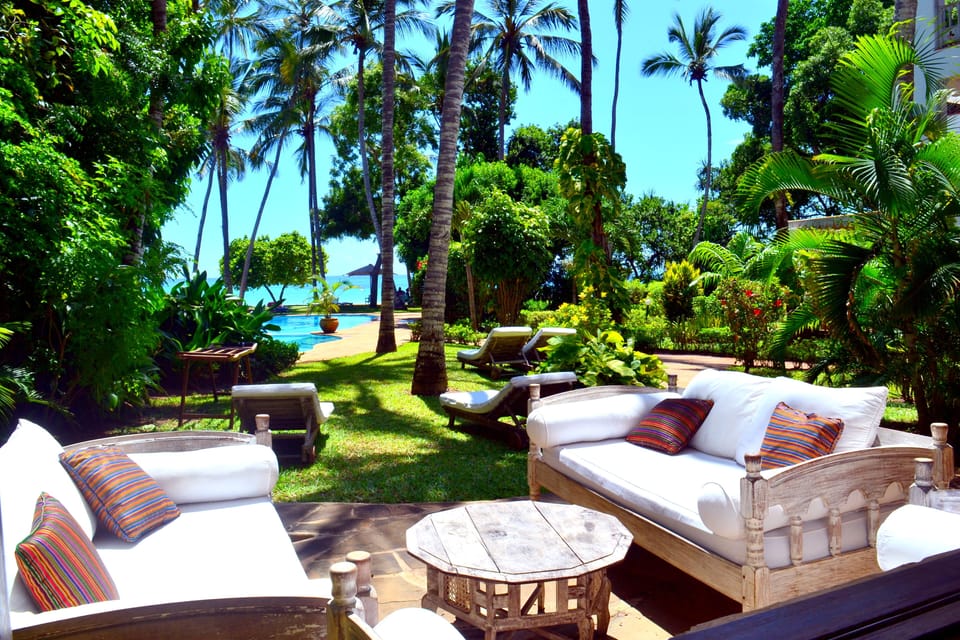 Monkey Beach House 
External lounge area with seaviews