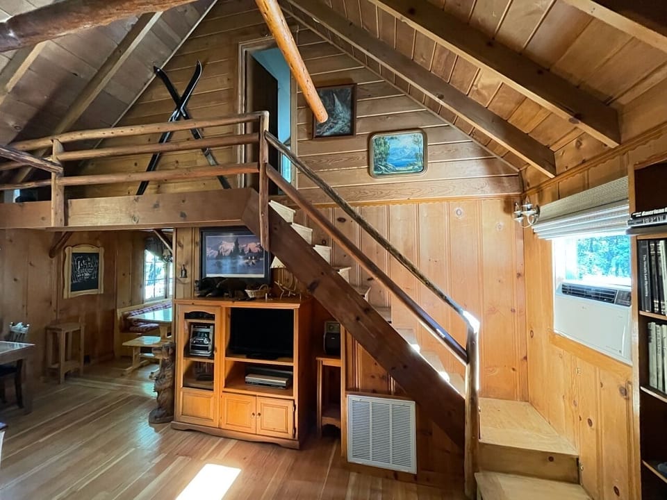 Stairs going to one of the upstairs bedrooms