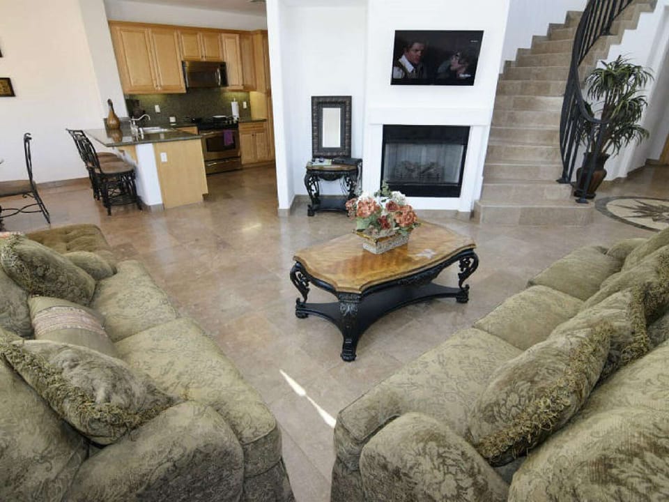 As you walk in the front door, the wide open floor plan will amaze you. This bright, sun-filled living area is designed for luxury and relaxation in this 3-bedroom, 3.5-bath vacation rental