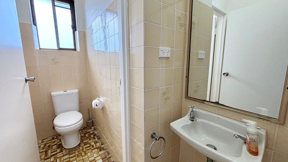 Separate toilet. 