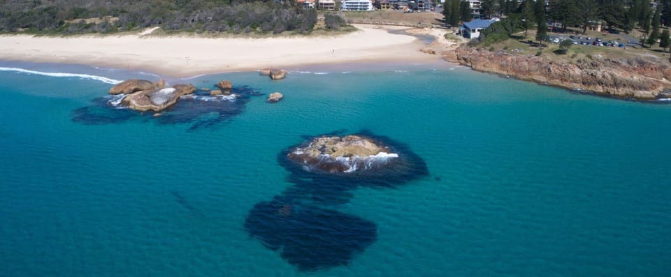 Aerial view of the property.
