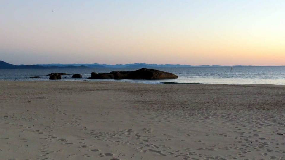 Main beach at sunrise.
