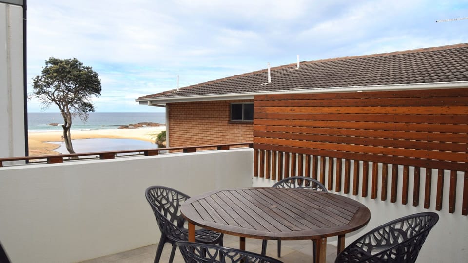 Balcony with view.