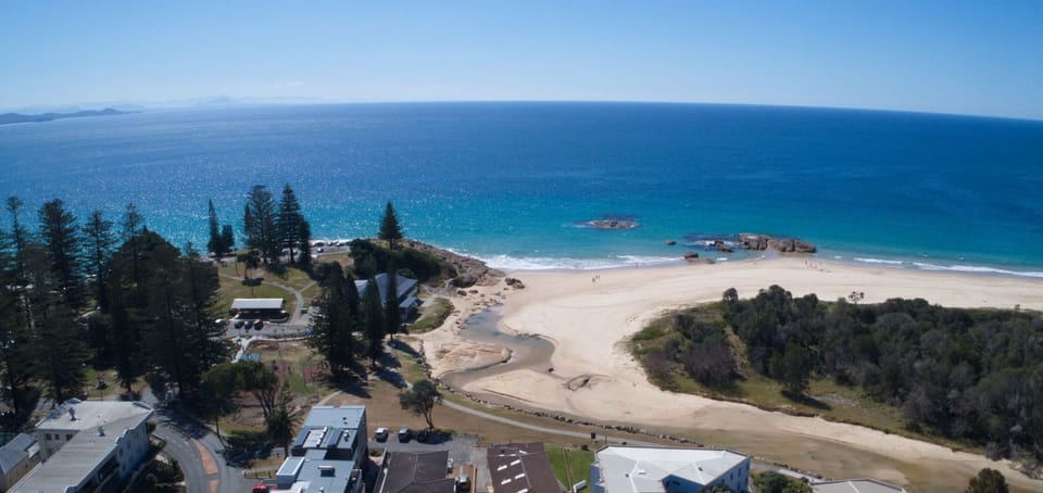 Aerial view of the property.