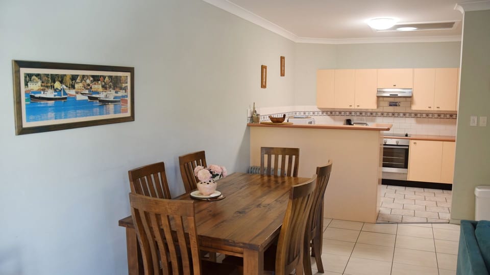 Dining area and kitchen.