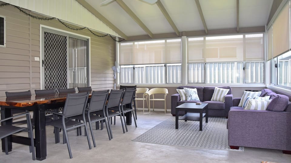 Outdoor entertainment area.