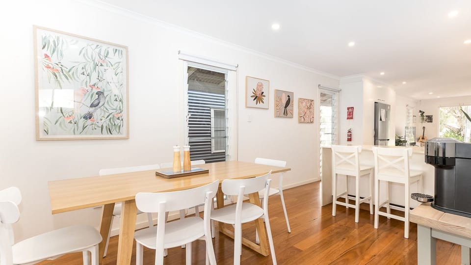 Dining area and kitchen.