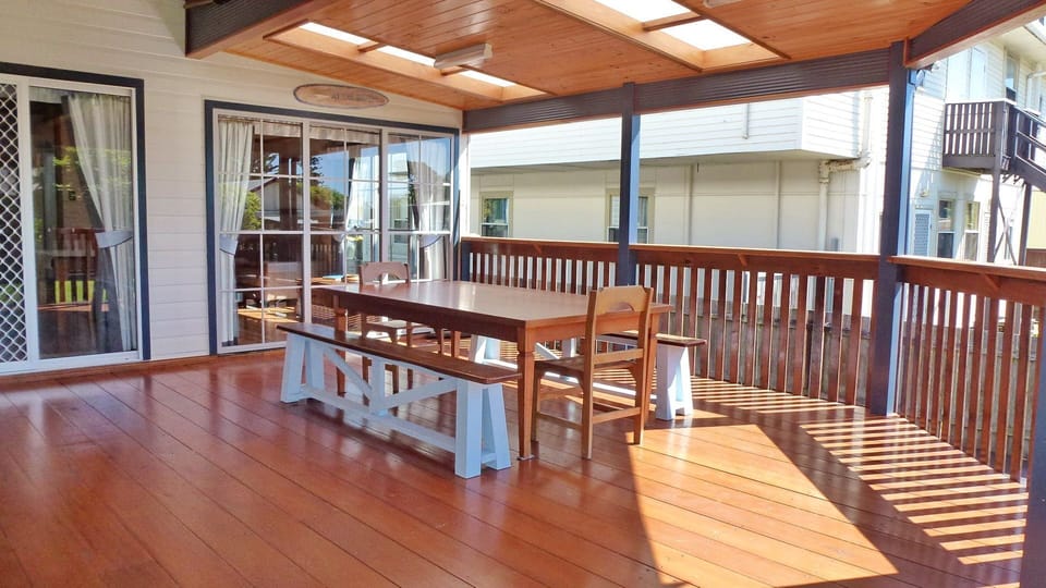 Back deck and outdoor dining.