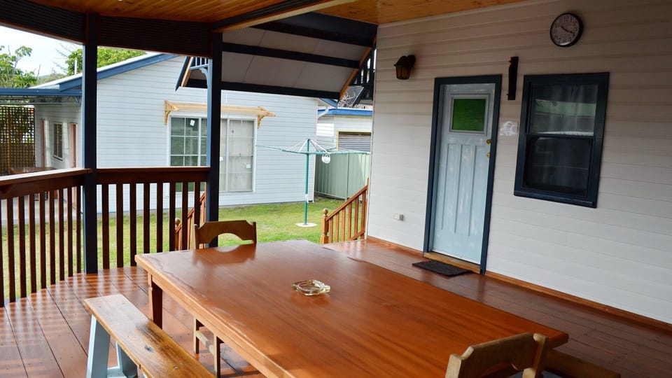 Back deck and outdoor dining.