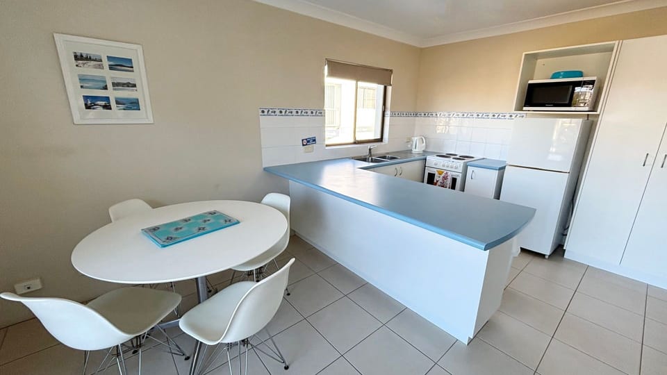 Dining area and kitchen.
