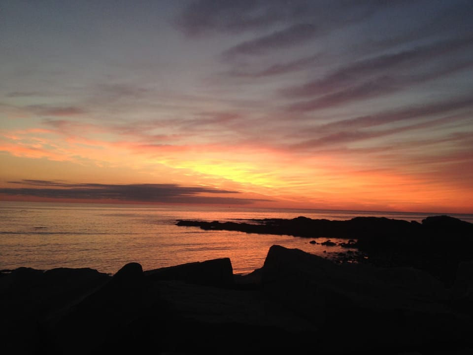 a morning sunrise in Perkins Cove