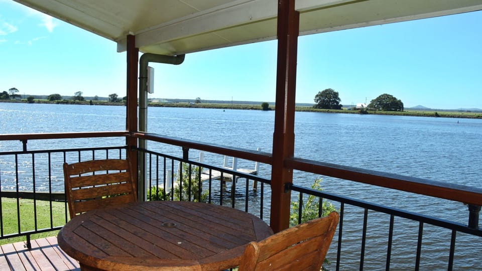 View of the river from the balcony.