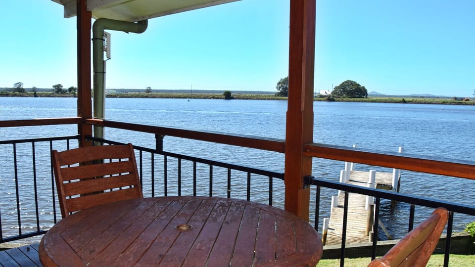 View of river from balcony.