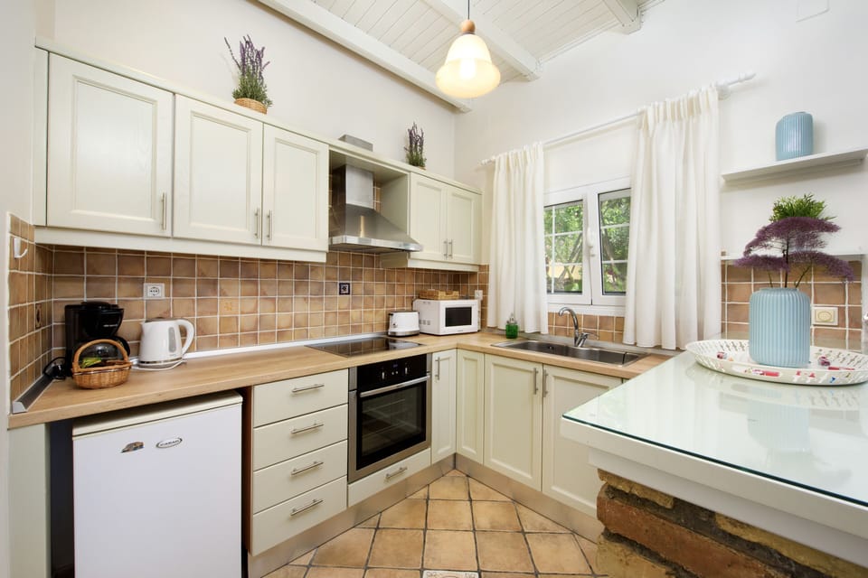 Exclusive Apartment, 2 Bedrooms, Balcony, Sea View | Private kitchen | Fridge, coffee/tea maker, electric kettle, freezer