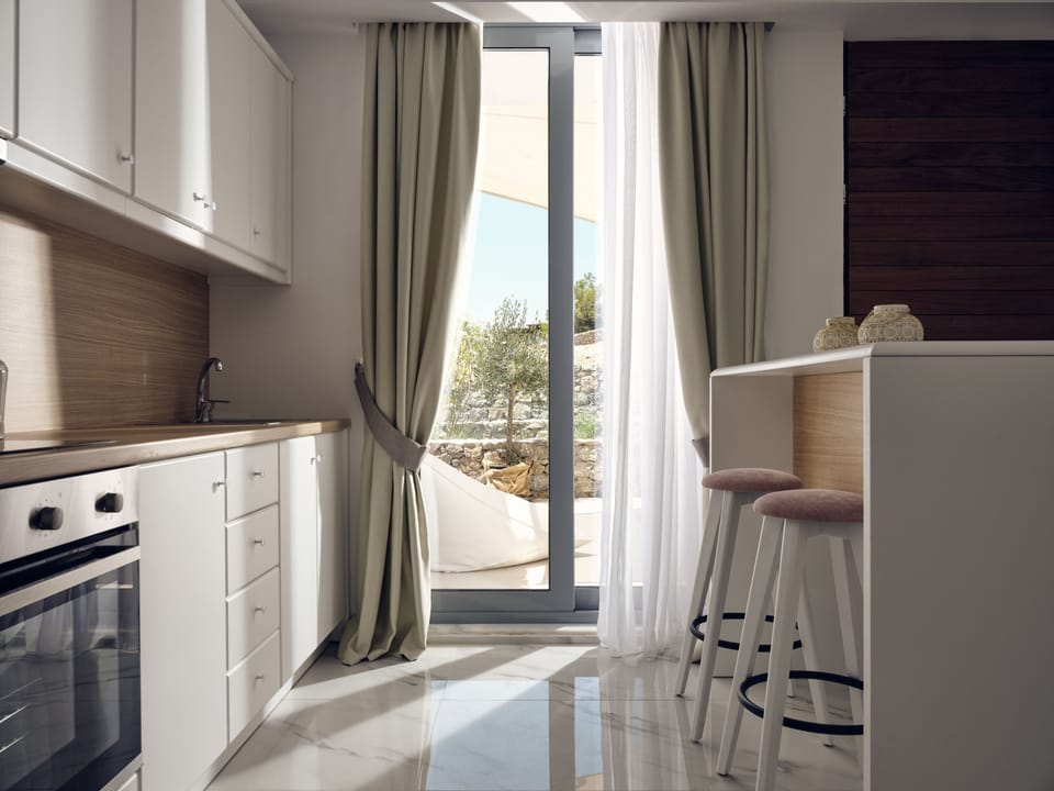 Family Apartment, Garden View (Seduction) | Private kitchen | Espresso maker, electric kettle