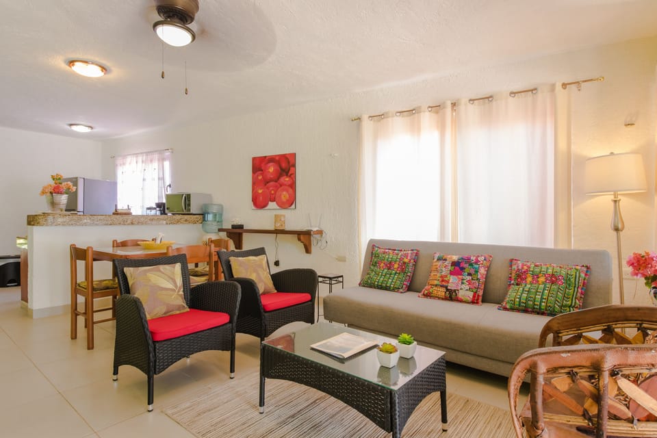 Living and kitchen